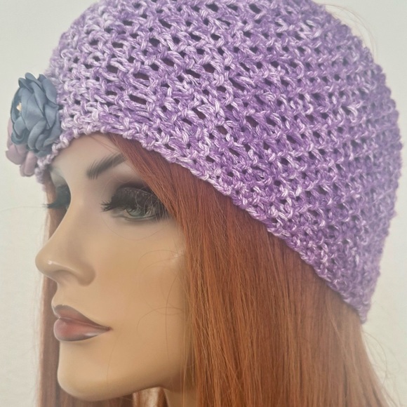 Hand Knits 2 Love cotton Headband Headwrap Bandana Satin Flowers Beads Ombre Hip main image 6